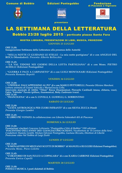 locandina Settimana della Letteratura
